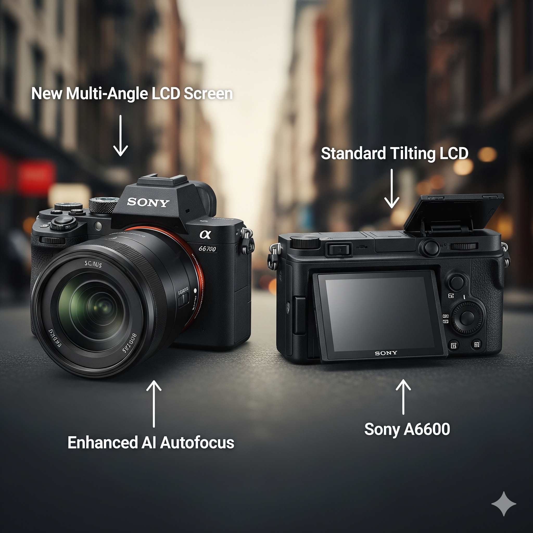 بررسی تخصصی Sony A6700 در برابر Sony A6600 برای عکاسی خیابانی و سفر