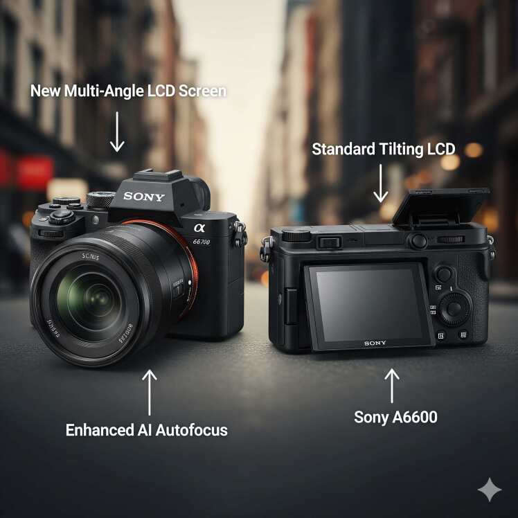 بررسی تخصصی Sony A6700 در برابر Sony A6600 برای عکاسی خیابانی و سفر