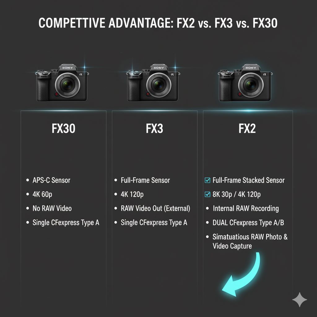 مزیت رقابتی در برابر FX3 و FX30