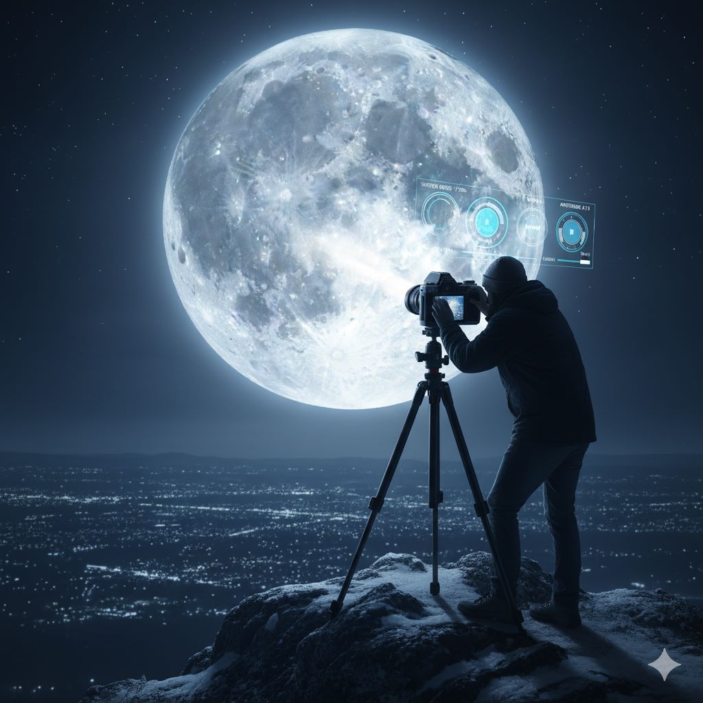 تنظیمات دوربین برای عکاسی از ماه