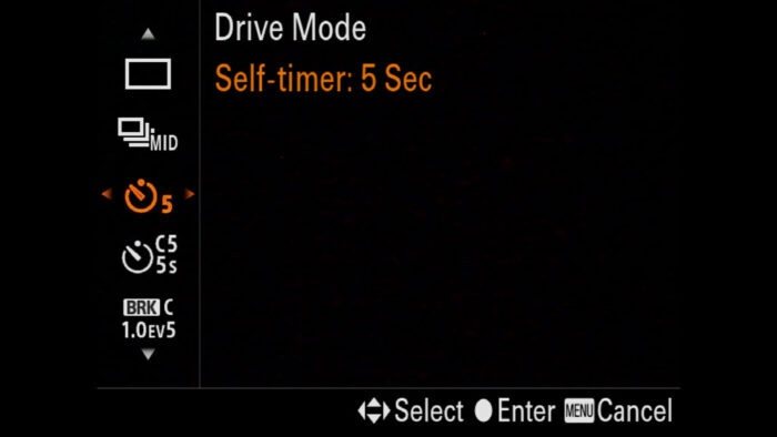 راهنمای جامع تنظیمات Drive Mode در دوربین Sony a7 III (تک عکس، عکس پیاپی، تایمر)